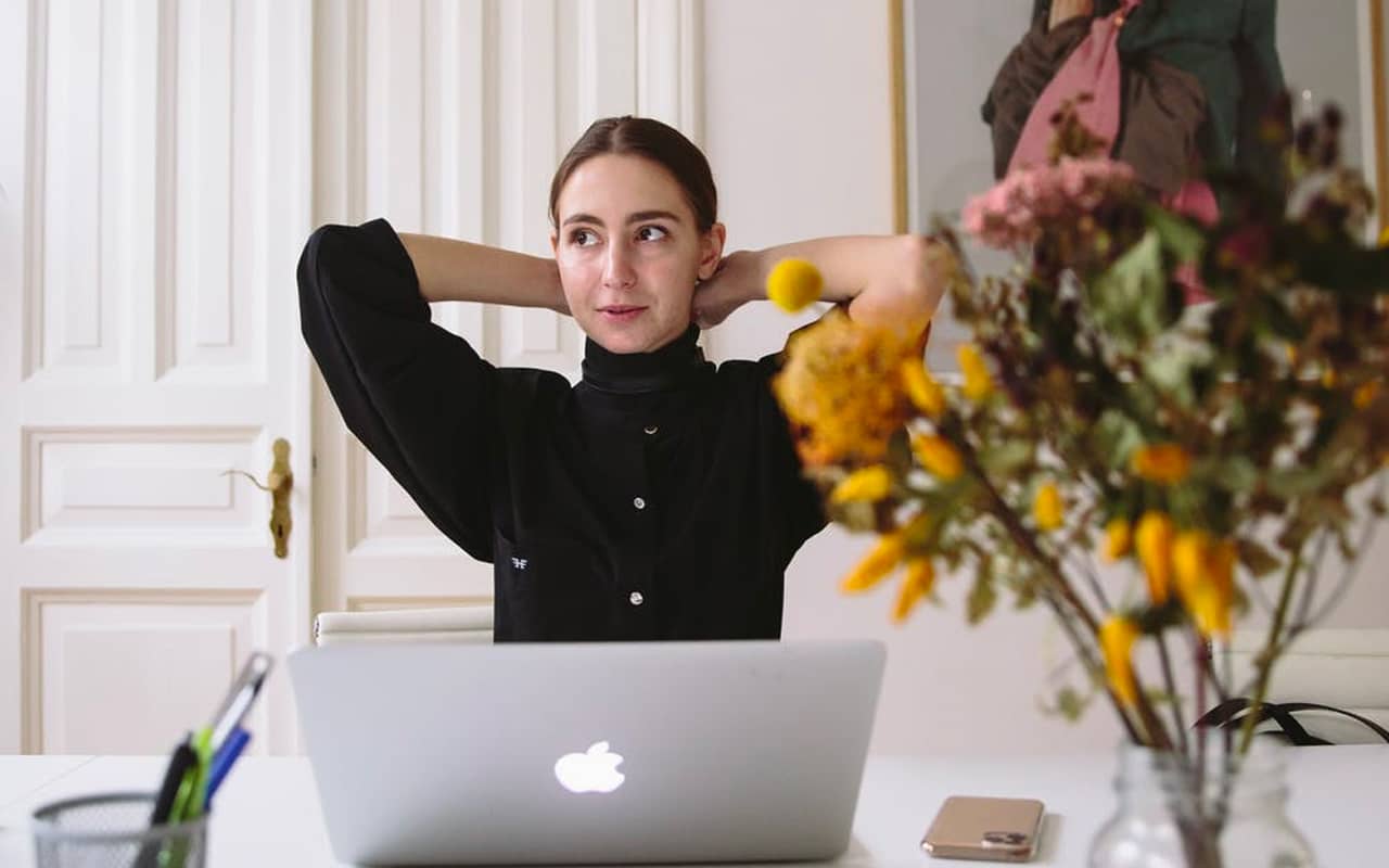 a woman is thinking of her ideas