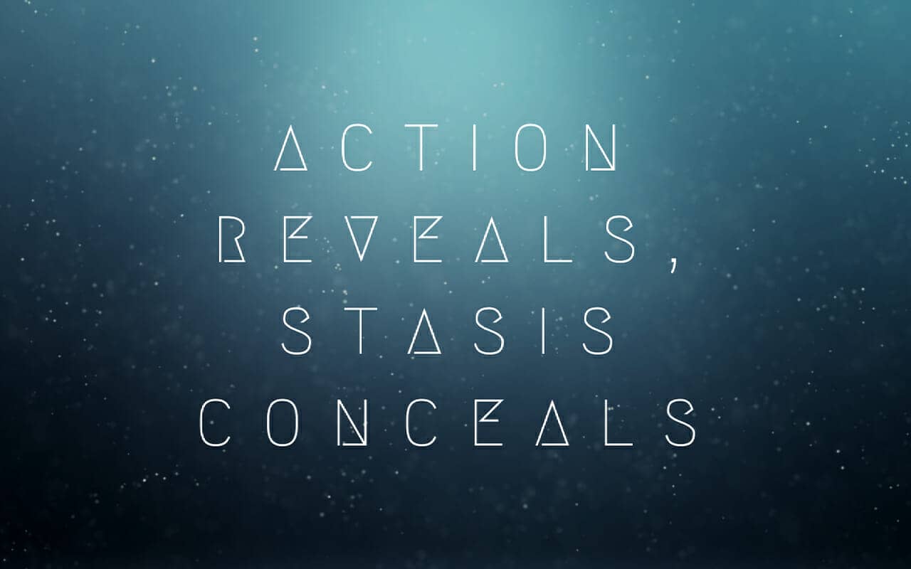 Action reveals statis conceals desktop art a sign of genius