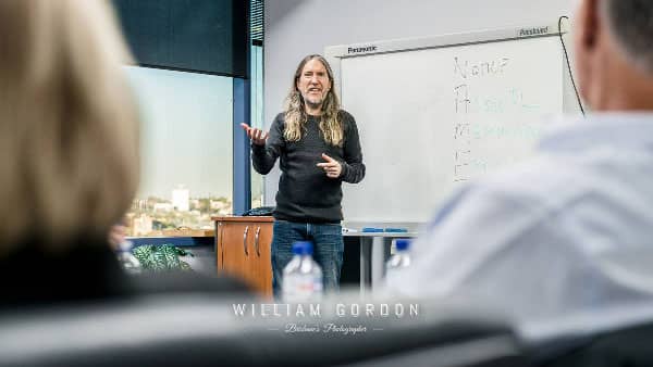 Anthony Metivier memorizing and recalling names at an NRG memory demonstration