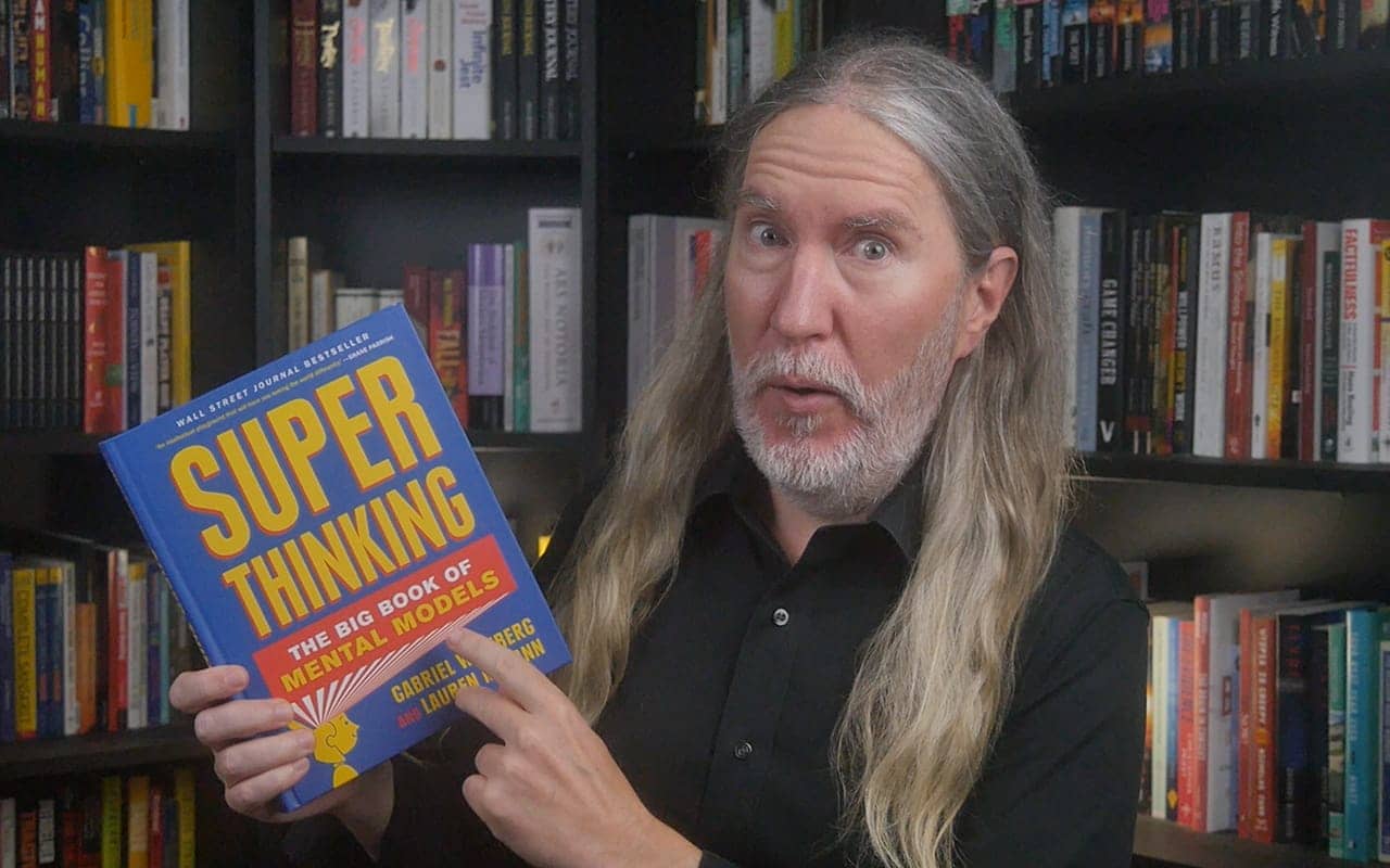 Anthony Metivier with a copy of Super Thinking