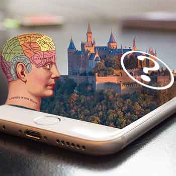 Brain Exercise apps illustration questioning the wisdom of installing brain games on your phone