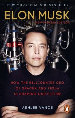 Elon Musk book cover by Ashlee Vance