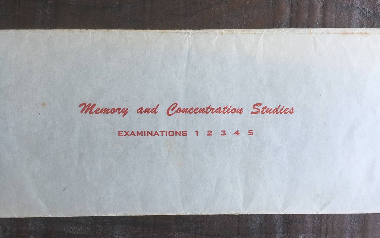 Examinations included in You Can Remember by Bruno Furst