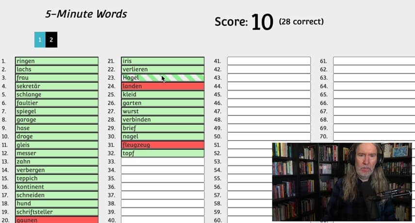 Results from memorizing German while listening to a subliminal for better memory