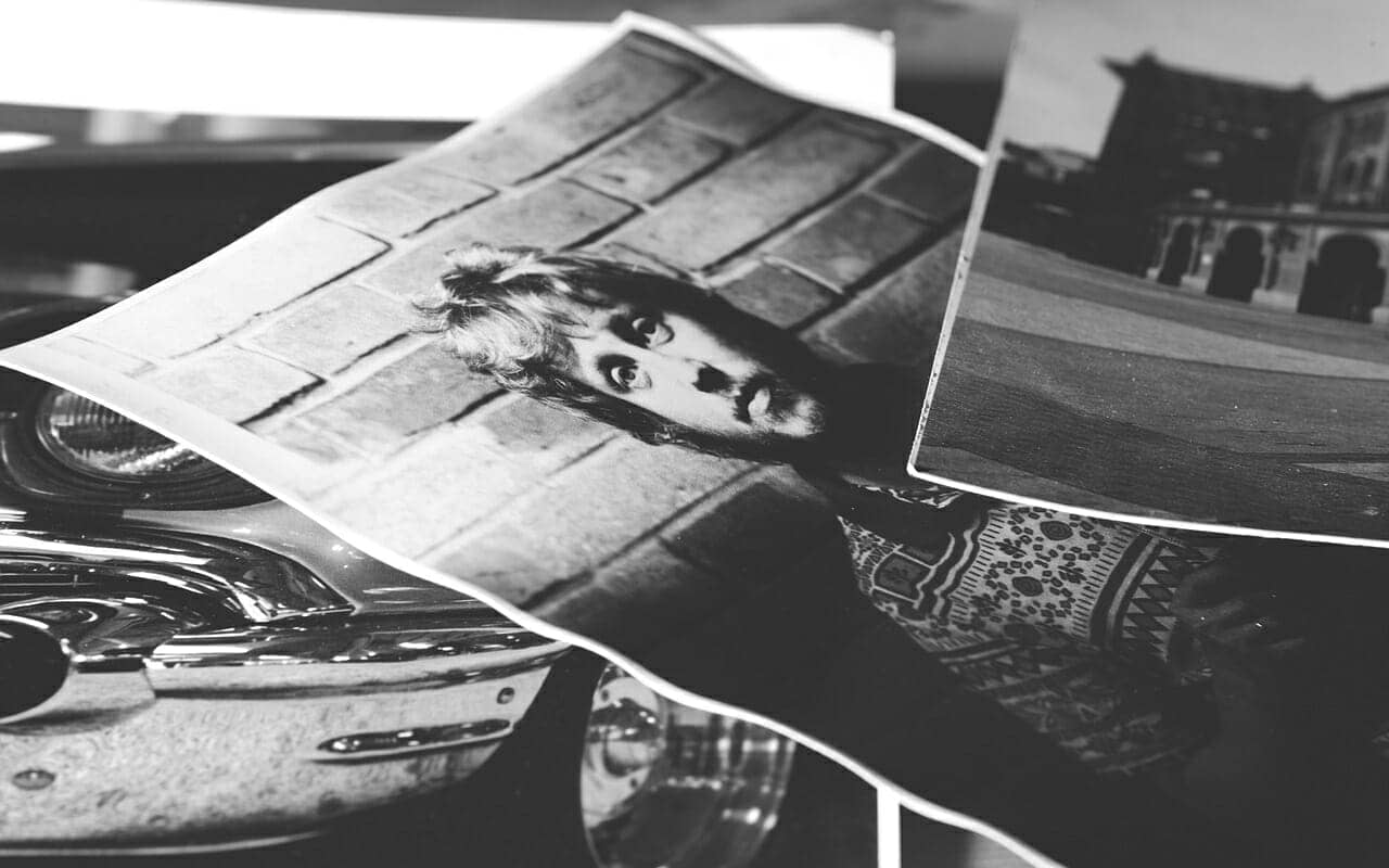 black and white photos to illustrate that memory is more like a process