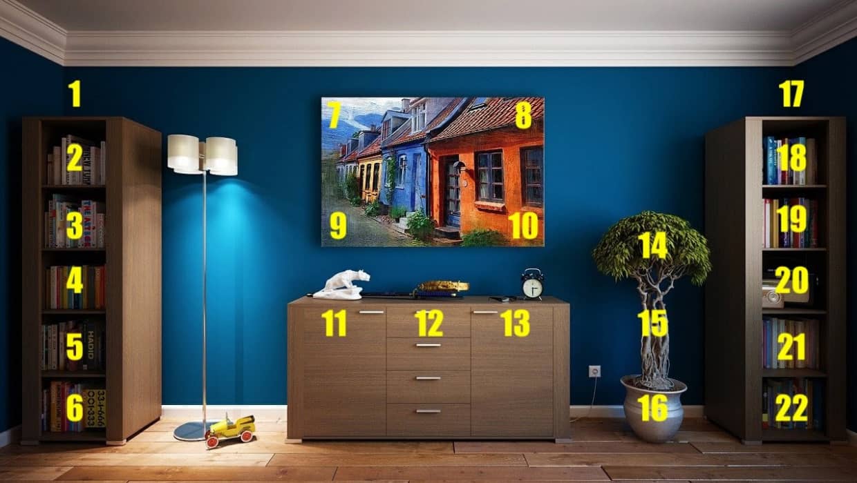 memory palace example for how to memorize the books of the book