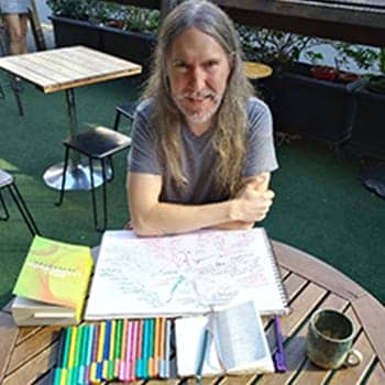 Mind mapping for business feature image of Anthony Metivier creating a mind map to reflect on the next steps in his entrepreneurial career