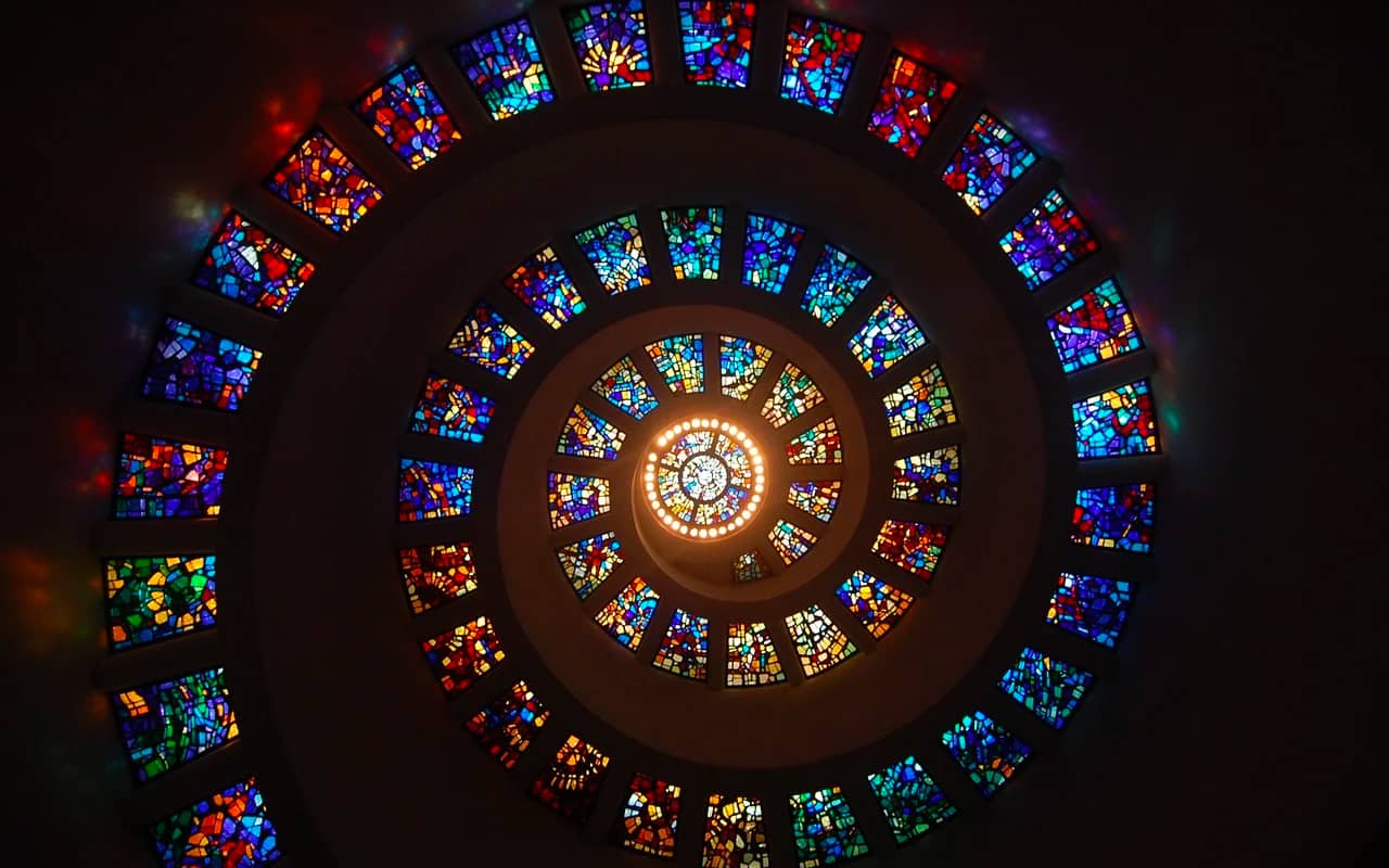 pattern of stained glass windows