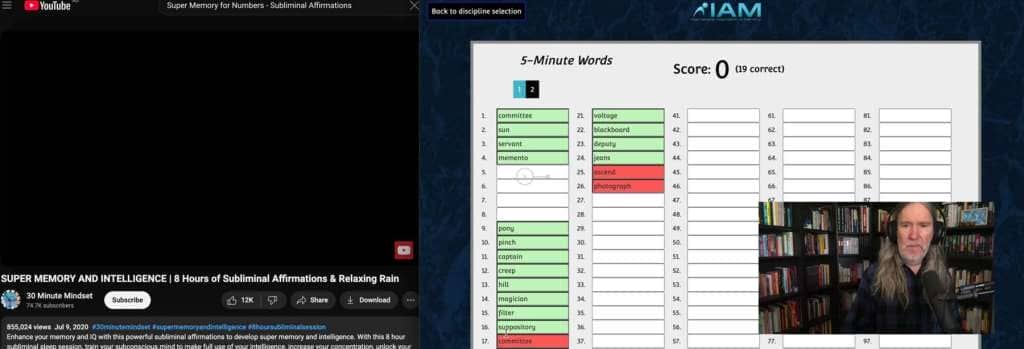 Poor results from memorizing vocabulary when using a subliminal recording promising better memory