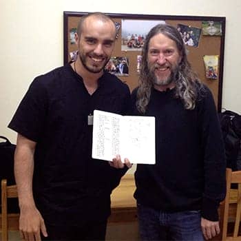 Memory expert Anthony Metivier with Tom at a memory class for the blog post on reducing cognitive decline