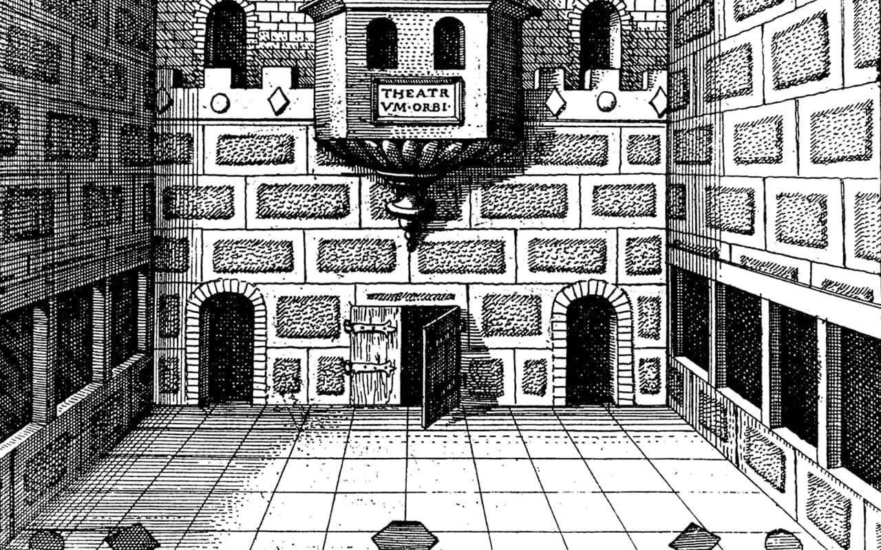 Robert Fludd Theater of the World Illustration that may have been meant to be used as a virtual Memory Palace