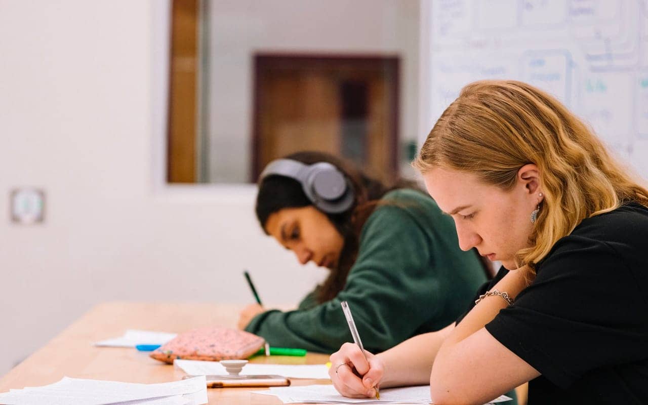 students are doing their exam