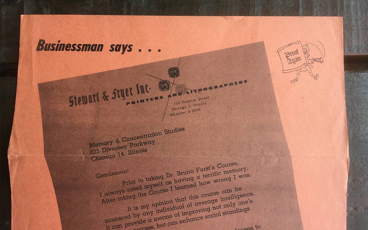 Testimonial for Bruno Furst