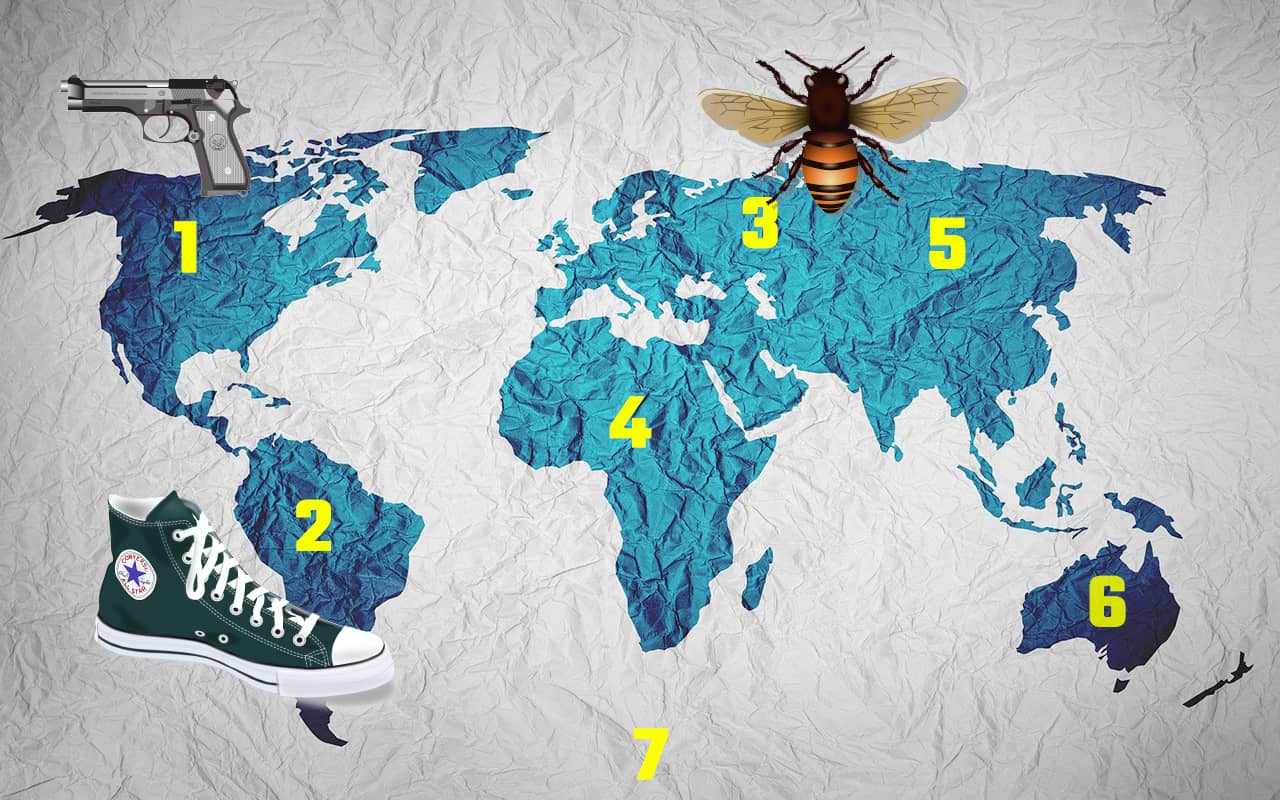 Mnemonic example of how to memorize a map using the pegword method