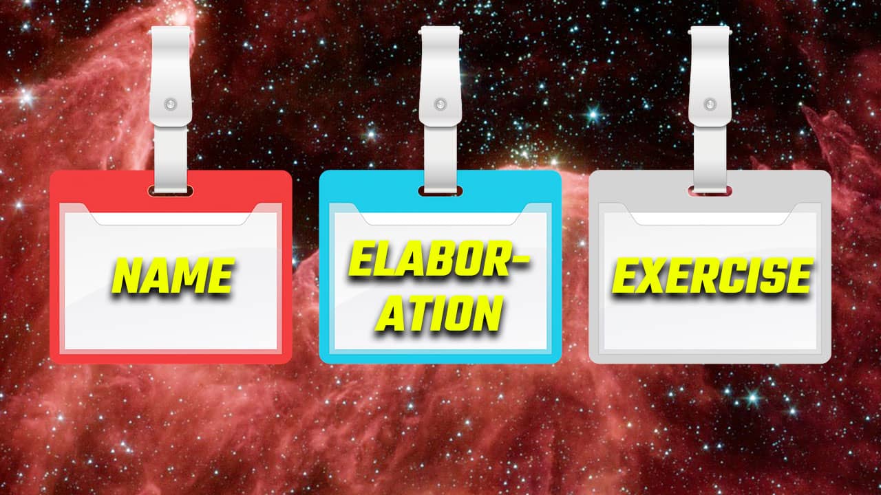 Title card for the name elaboration exercise